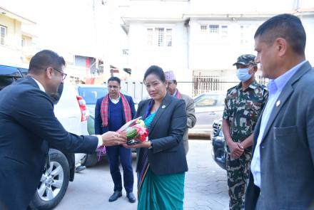 माननीय शहरी विकास मन्त्री सीता गुरुङ्गज्यूबाट नगर विकास कोषको भ्रमण